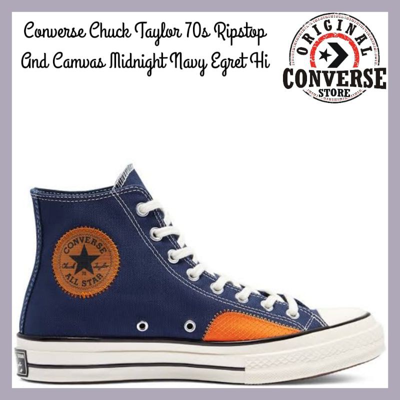 ORIGINAL CONVERSE CHUCK TAYLOR 70s MIDNIGHT NAVY CANVAS EGRET Hi 170127C MENS