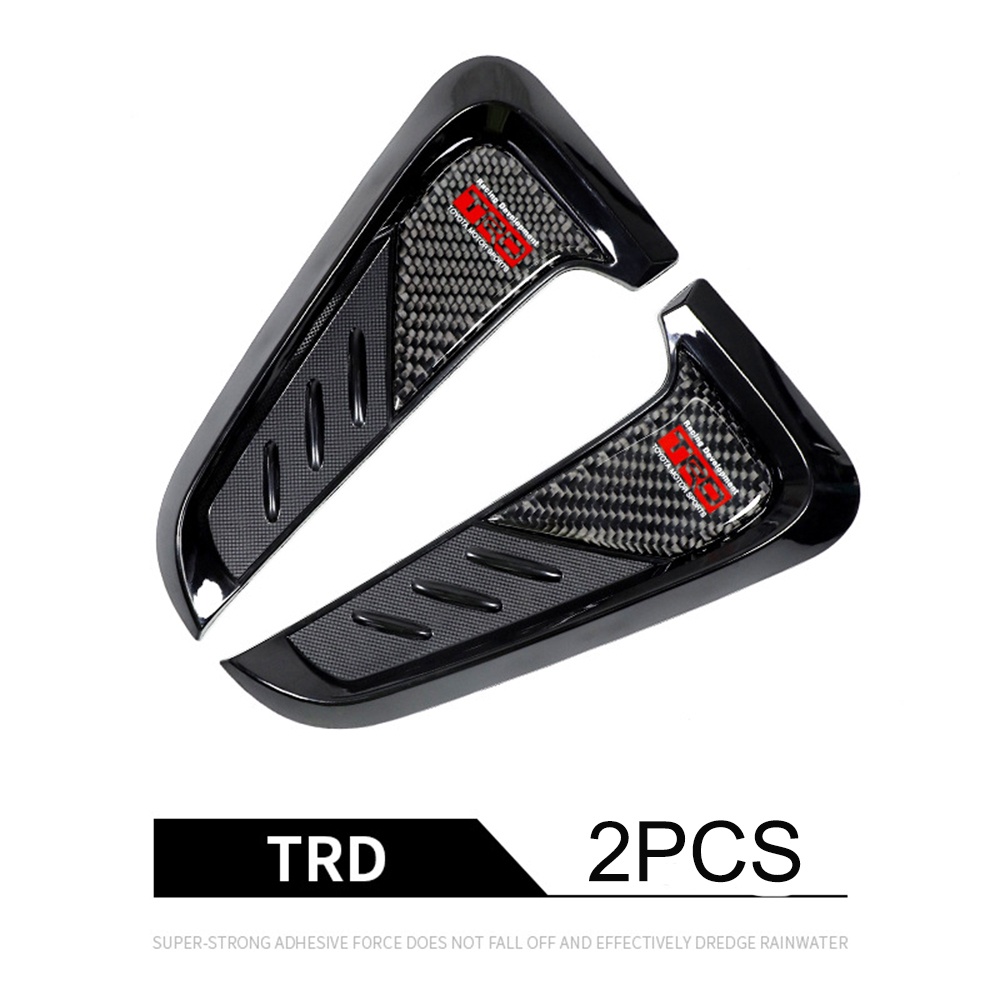 2pcs Stiker Fender Ventilasi Mobil Bahan Serat Karbon Untuk Nissan Almera X-trail Note Livina