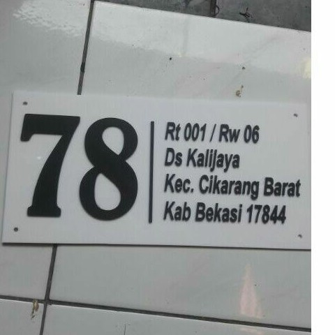 

papan nomor rumah