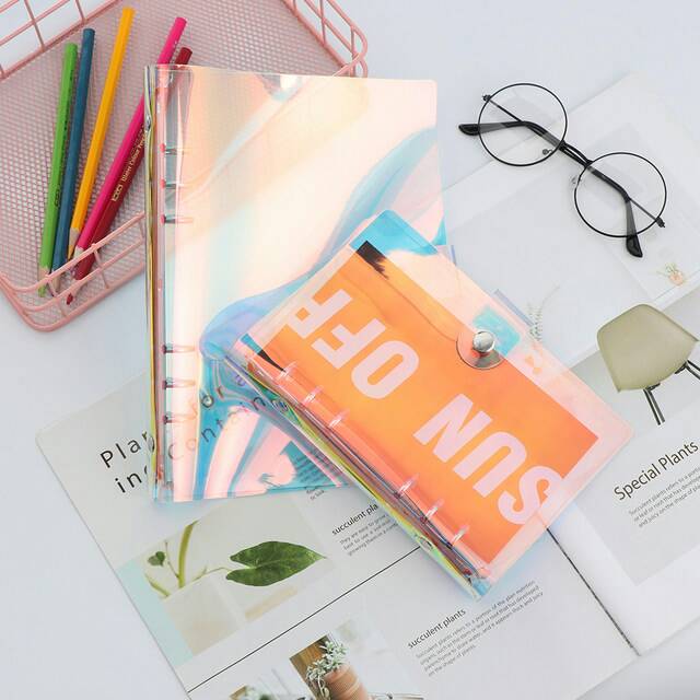 A5/A   6 6 Holes Iredescent Hologram Laser Binder Planner