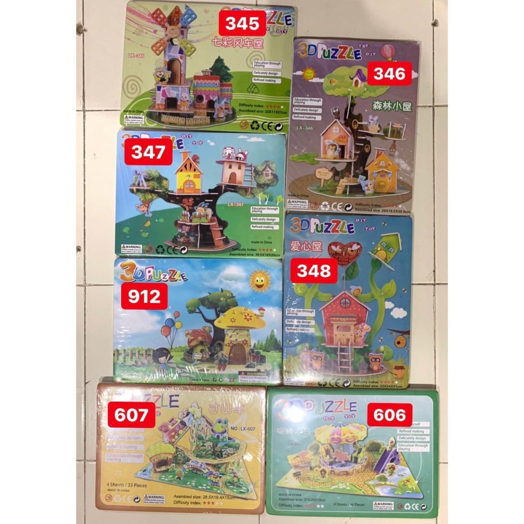 (LOLI-JKT) Puzzle 3DIMENSI UKURAN BESAR BAHAN GABUS 85 MOFIT