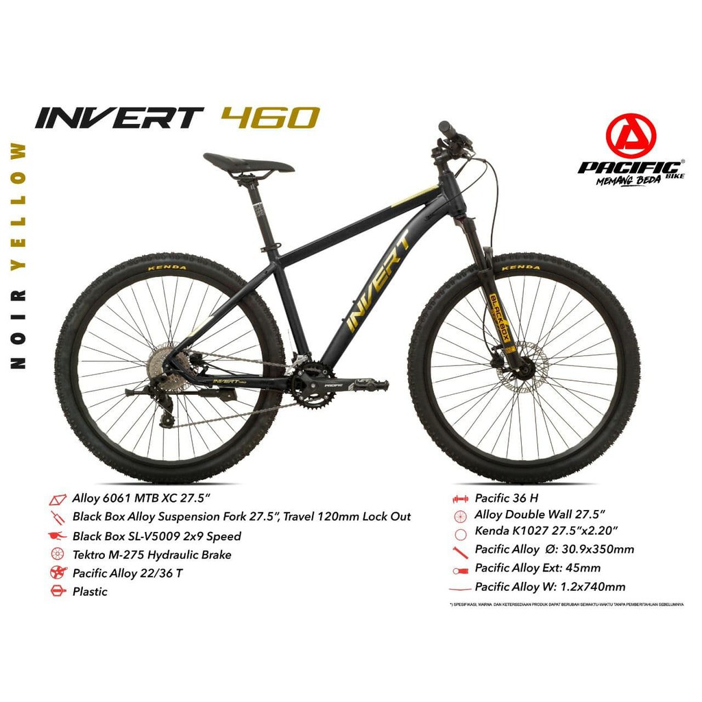 BICYCLE/SEPEDA GUNUNG/MOUNTAIN BIKE 27.5 MTB INVERT 460 ALLOY PACIFIC