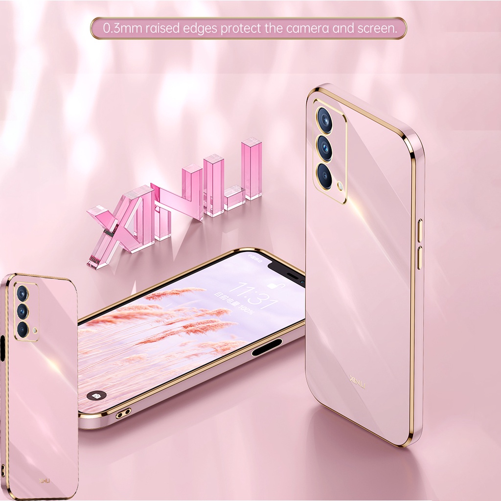 Casing Soft Case Silikon Plating Warna Polos Untuk OPPO Reno 6Z / 6 4G / 6 Pro / 5G / 5pro / 6 / 5F / 5 Lite