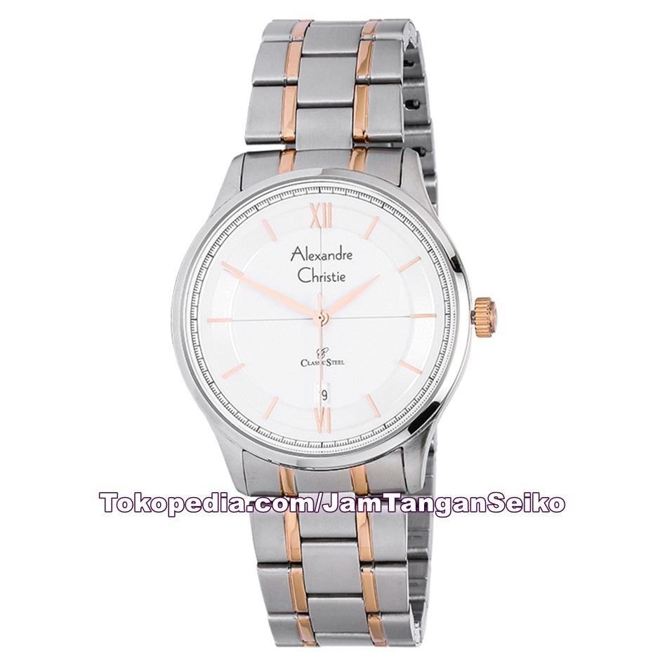 Jam Tangan Pria Alexandre Christie AC 8505 MD BTRSL Original Stainless
