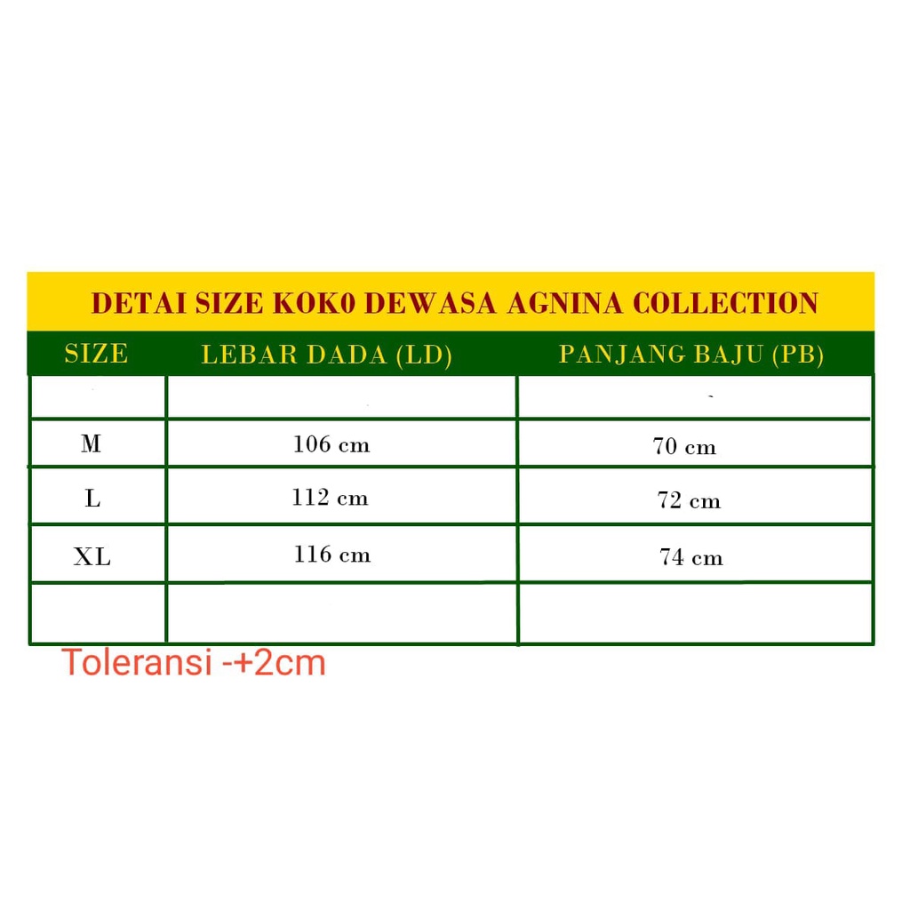 DISKON! Baju koko dewasa Bordir PREMIUM/khusus putih/terbaru/agnina collecion