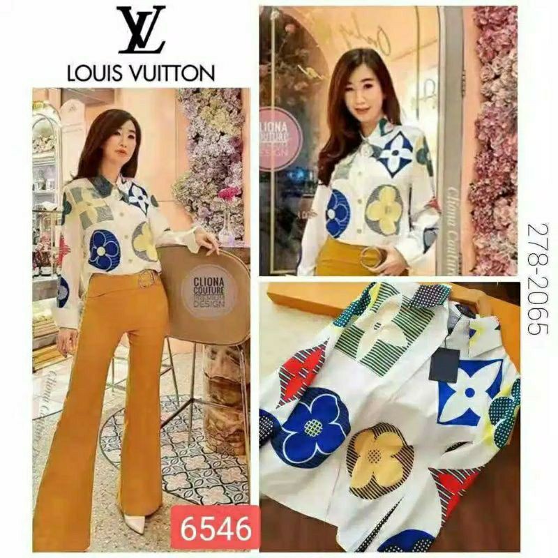 atasan kemeja import bahan katun silk