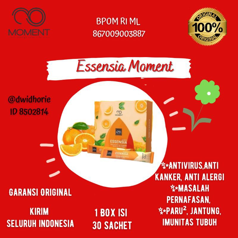 [ BPOM ORI ] ESSENSIA MOMENT | Meningkatkan imunitas | suplemen vitamin |antivirusParu paru tbc flek
