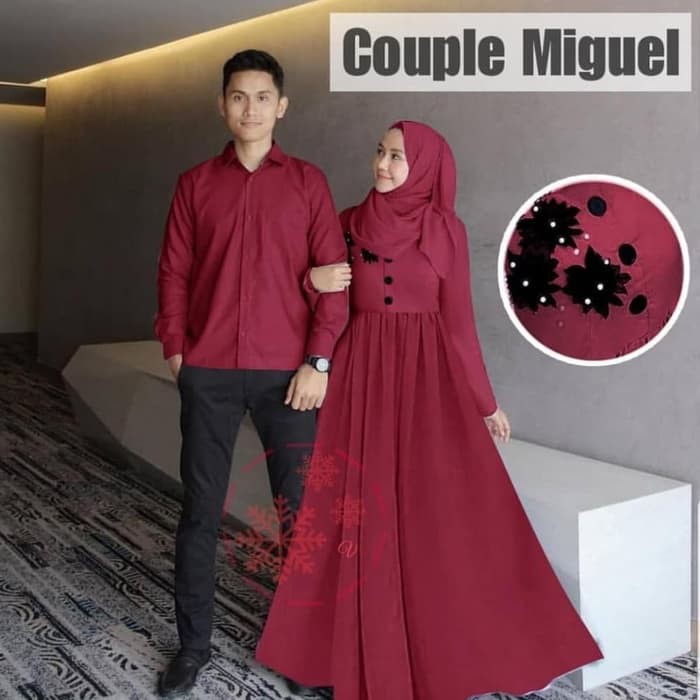 Model Baju Gamis Couple Remaja Terbaru 2020 Hijabfest