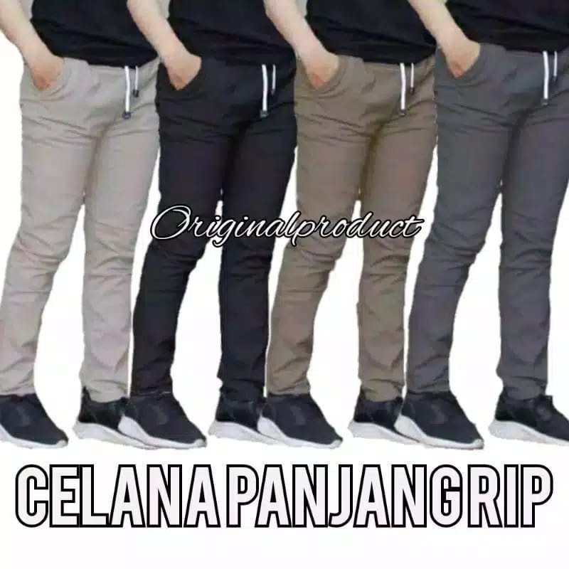 Celana Chino Panjang Pinggang Karet / Celana Karet Panjang / Celana Pinggang Karet