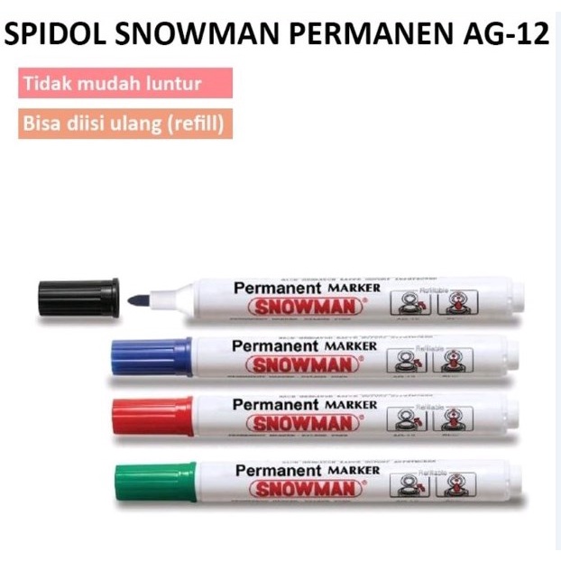 

Spidol Snowman Whiteboard Permanen / Spidol Snowman Permanen (AG-12)