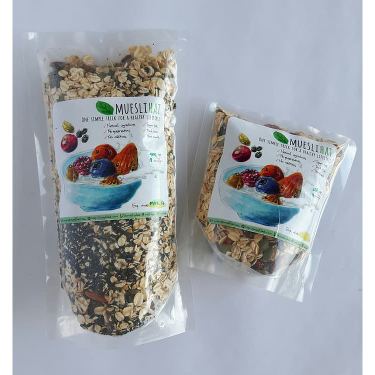 

Muesli Sehat 13 Super Ingredients MUESLIHAT (500 Gram)