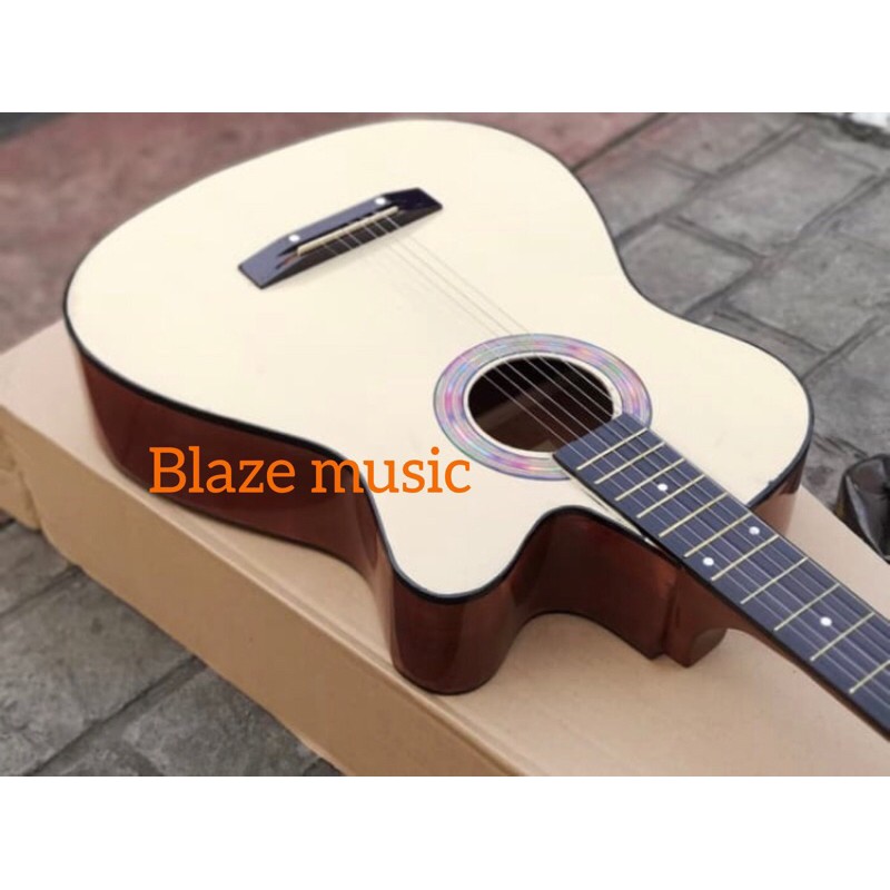 [PAKET FULLSET] Gitar akustik YMH PEMULA CUSTOM MURAH Hitam dan Natural