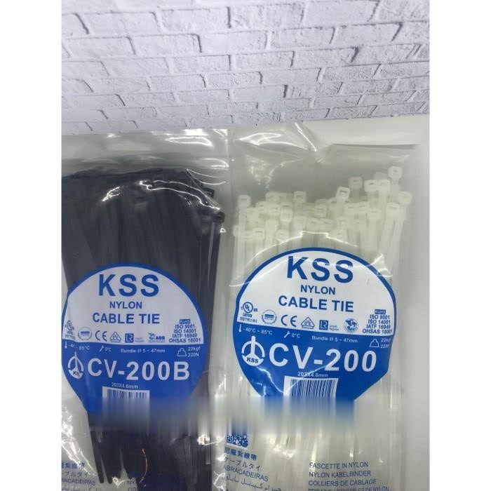 Cable Ties CV 200 Hitam - Putih Kabel Ties KSS 203x4.6mm CV200 CV-200/GME 035