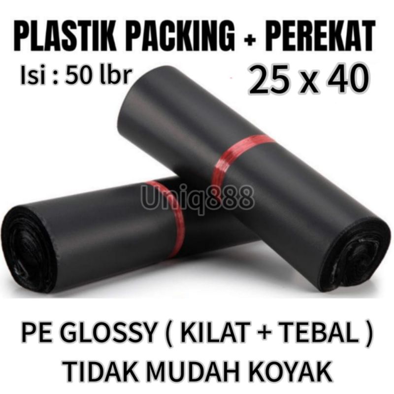 

Plastik Polymailer - Plastik Packing Warna Hitam 20x30