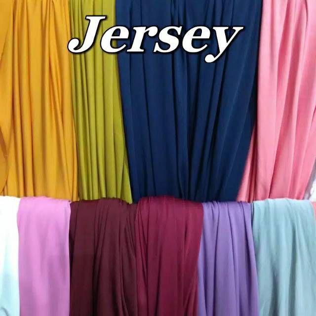 Kain Spandek Jersey Polos Meteran Ecer Grosir Harga Tercantum Per Setengah Meter