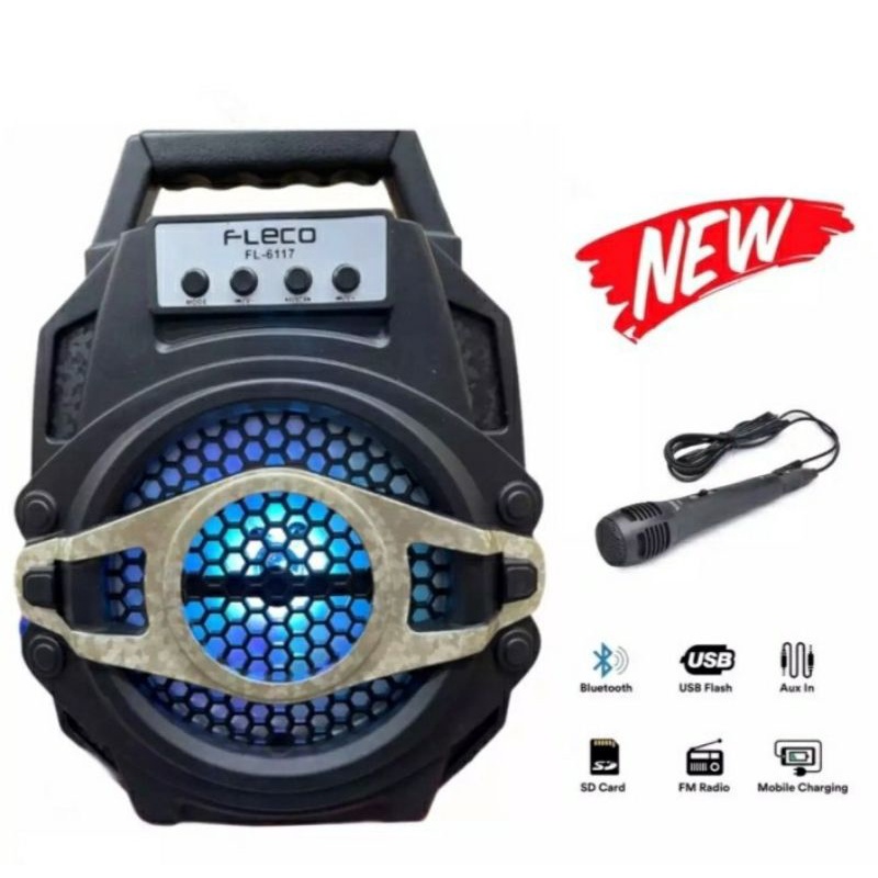 Speaker Active Portable Fleco FL-6117 6.5 Inch