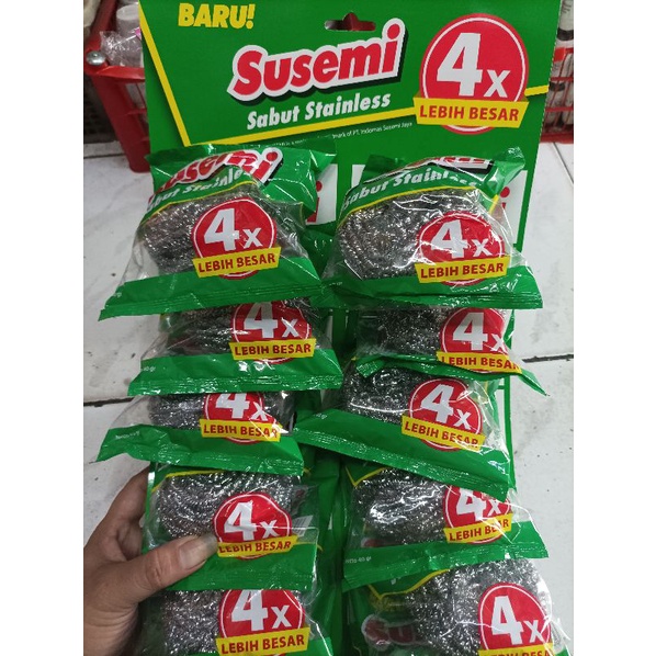 SUSEMI SABUT STAINLESS 40 GR 4 X LEBIH BESAR/SABUT CUCI PIRING