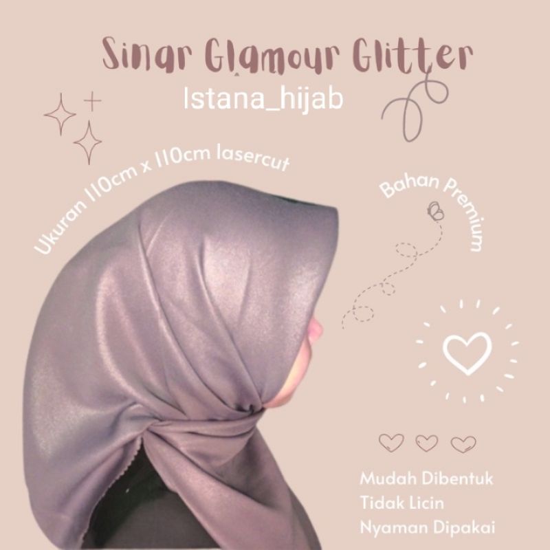 Jilbab segi empat nur sinar premium