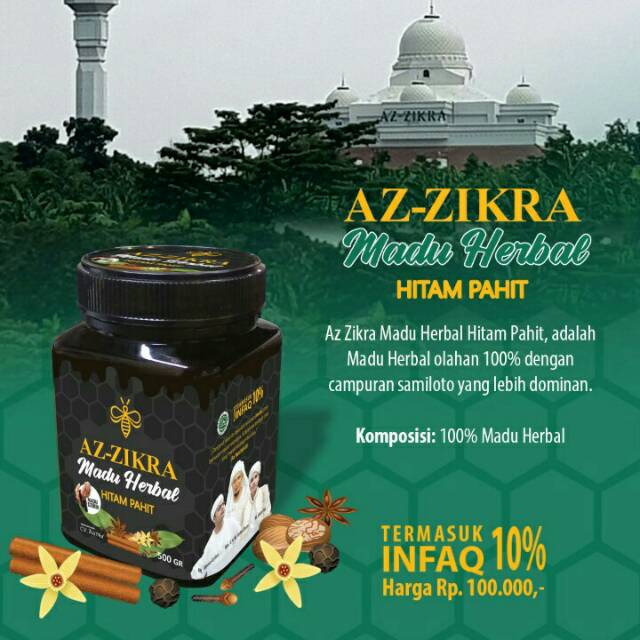 Madu Az Zikra Herbal Hitam Pahit Dijamin Asli Indonesia