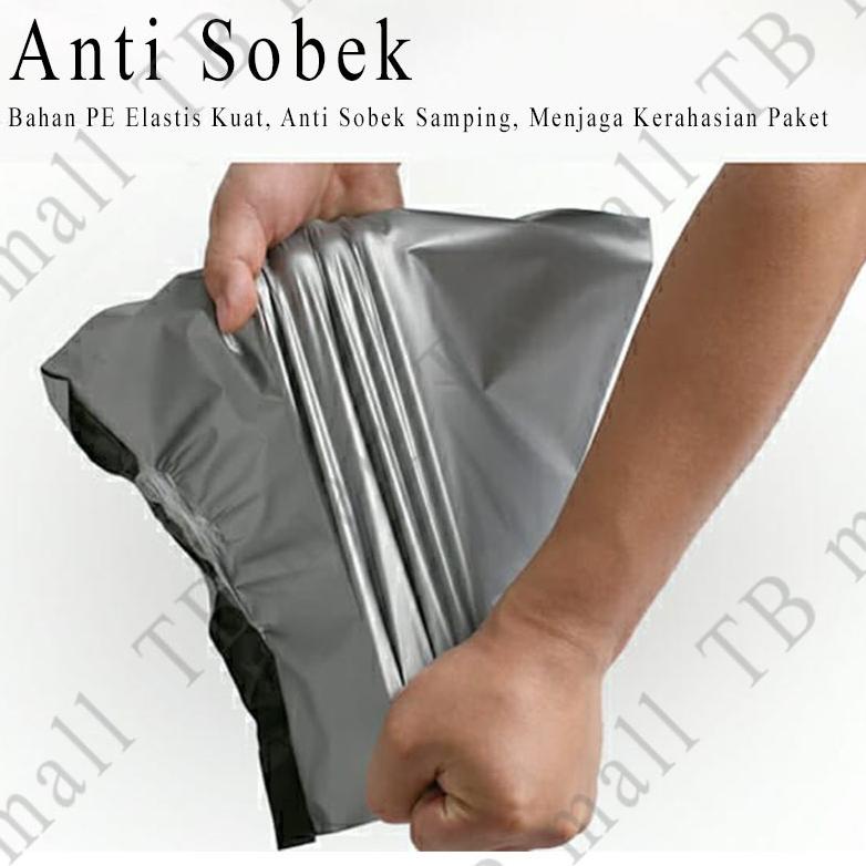 

Plastik Packing Polymailer Ldpe Online Shop 30X40Cm Silver Glossy Isi 100Pcs Lem Perekat Tebal