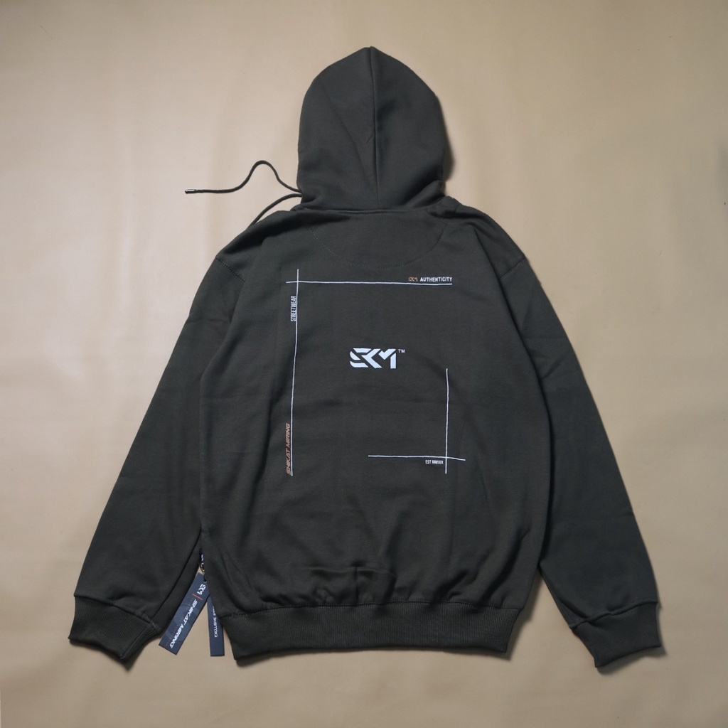 SWEATER JAKET HOODIE ORIGINAL SKM OUTLINE BLACK SKM SHIKAT MIRING BEST QUALITY