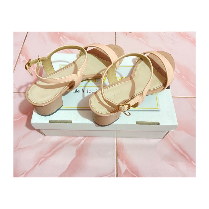 Marelli Block Heels in Pink / Marelli Sepatu Hak Sandal Warna Pink