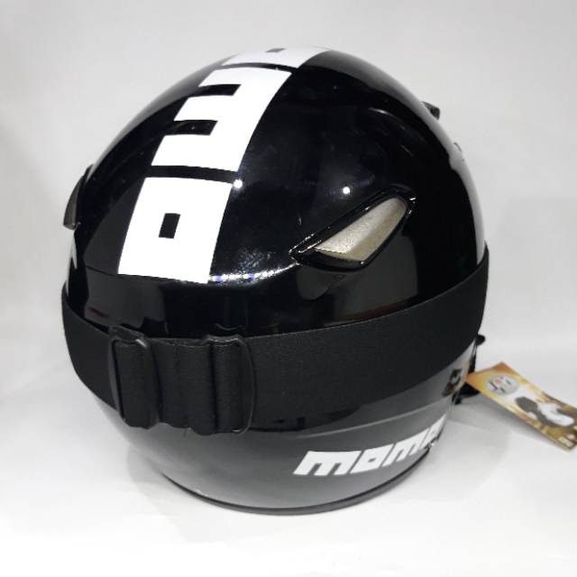 Helm BogonJpn Momon Hitam Gloss Plus Goggle Mask