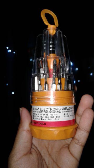 31 In 1 Obeng Service Set Mini Toolkit Dengan Magnet 1 Set Isi 31