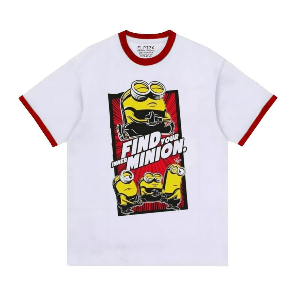 Elpizo Apparel | T-shirt Ringer Tee | Minions | Pakaian pria | Pakaian wanita | Vintage | Casual Str