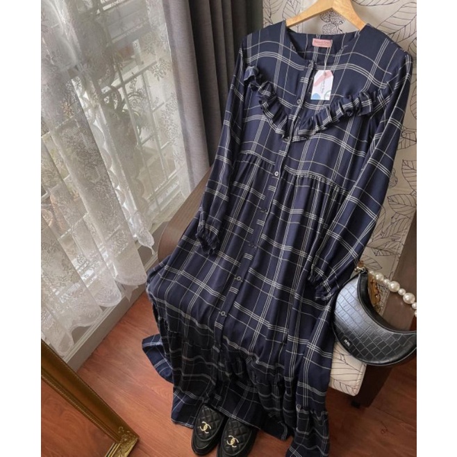 HAYYA PLAID NAVY HAIDEE ORLIN