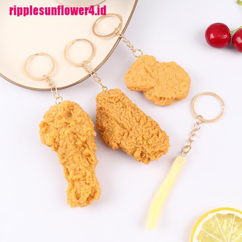 Gantungan Kunci Bentuk Ayam Goreng Imitasi