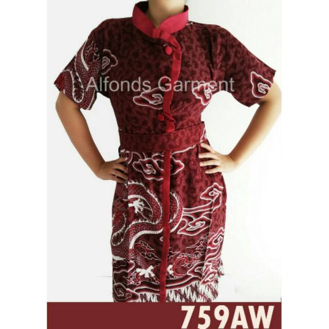 Dress Batik Wanita Modern, Batik Keraton 759AW