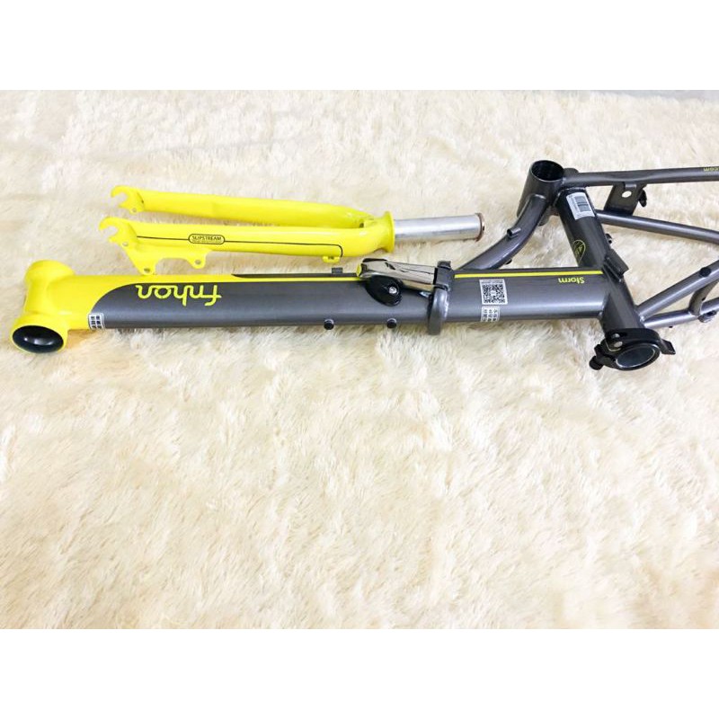 Frame Fork Fnhon Storm abu abu kuning dan Handle post Hp 2 warna grey yellow Discbrake DB Disc brake