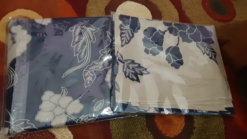 Kain Katun Batik Solo Premium Navy Cream
