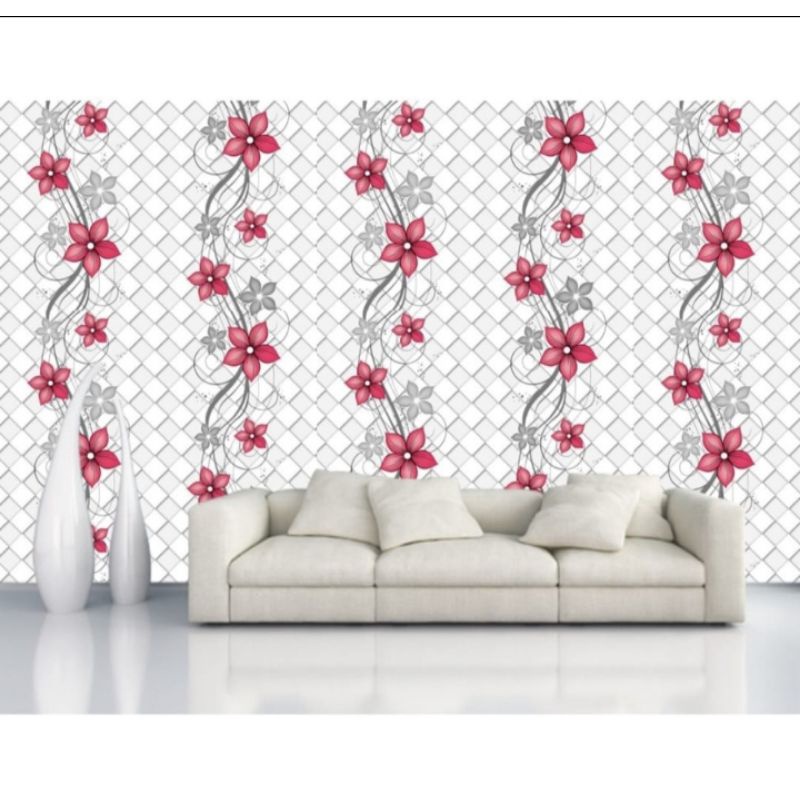 Wallpaper sticker dinding motif bunga cy1075