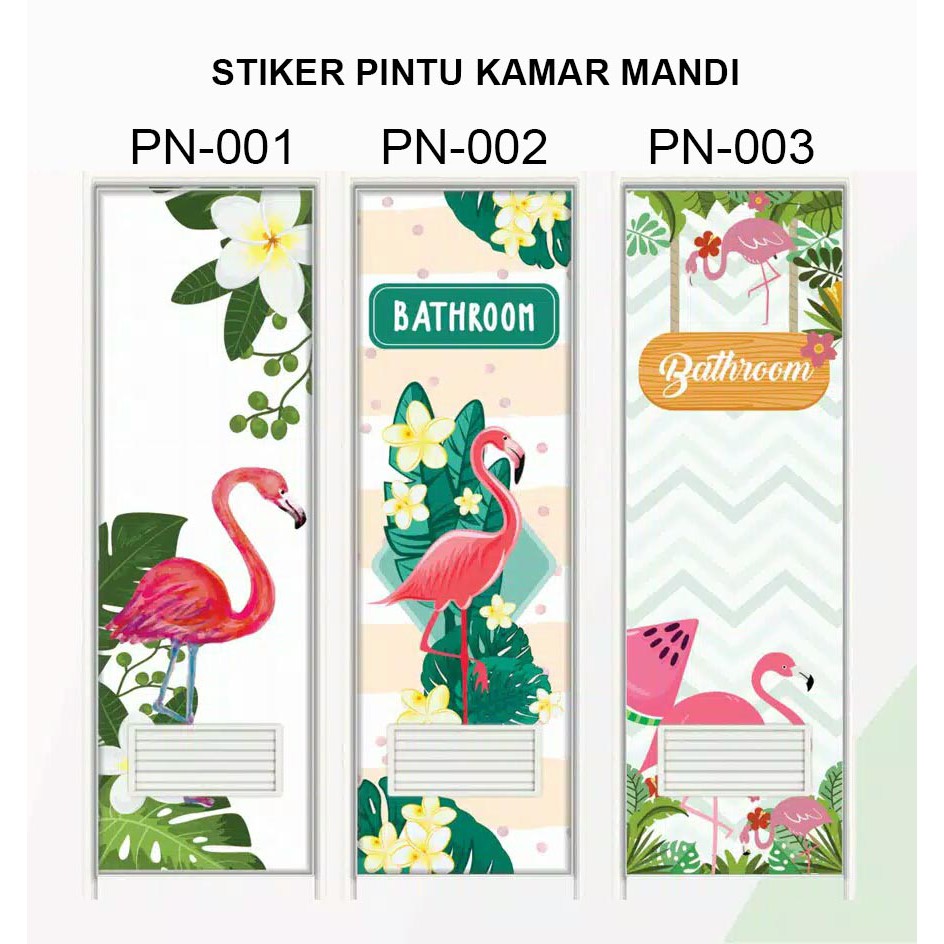  stiker  pintu kamar mandi motif  bunga  A10 Shopee Indonesia