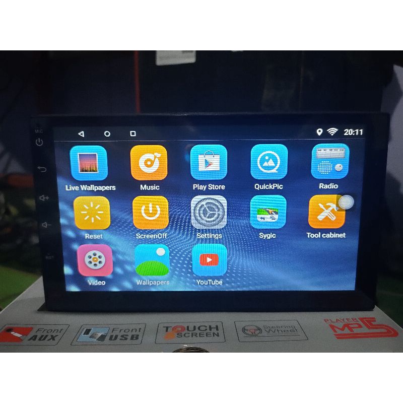 tape mobil head unit double din android bodi panjang free kamera parkir
