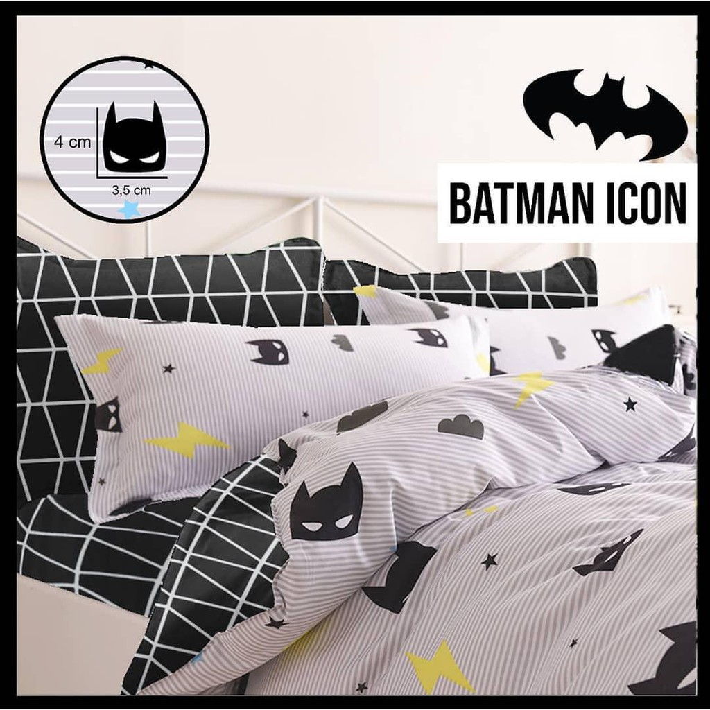 Bedcover saja motif batman lucu untuk anak cowok laki-laki TANPA SPREI