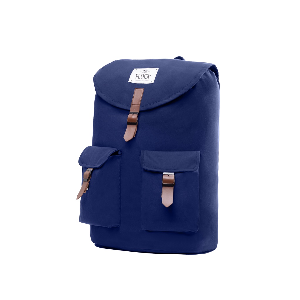 FLOCK Modest Travel Backpack - Water Resistant - Blue Navy