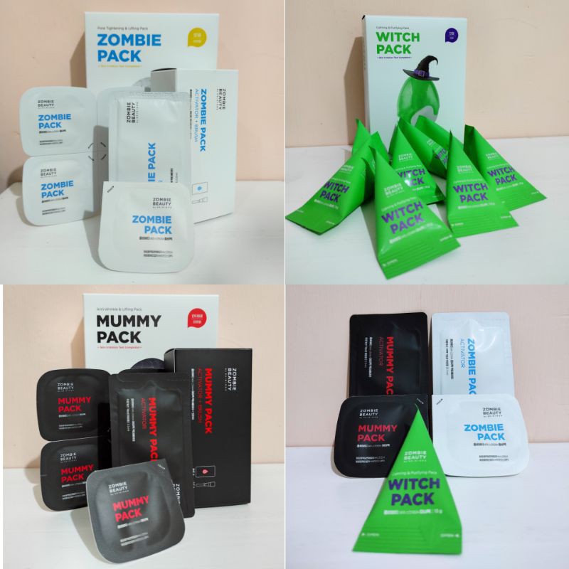 SKIN1004 ZOMBIE PACK MUMMY PACK WITCH PACK AND ACTIVATOR KIT &amp;Sample Hyalu-Cica Toner,Serum,Sleeping