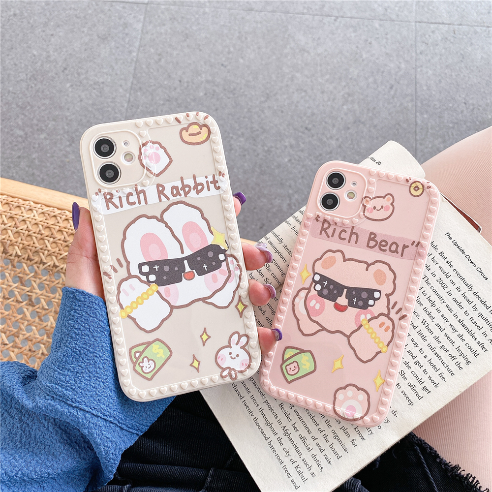 Soft Case OPPO A15 A52 A92 A31 A5 A9 2020 A83 A57 A39 A12 A5S A7 A3S A12E A37 A37F F9 F11 K5 Loving Cute bear in space SpongeBob Case-1