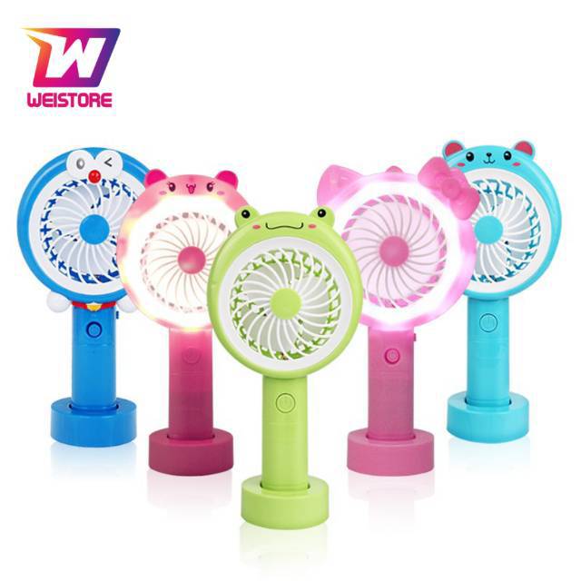 Mini fan / Kipas Angin Mini N9 Portable LED karakter  