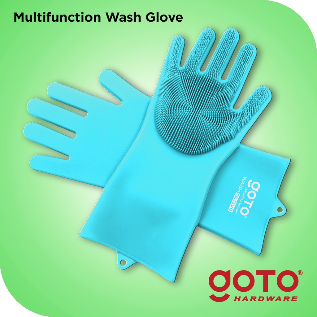 Goto Multifunction Wash Gloves Sarung Tangan Latex Karet Household Cuci Piring