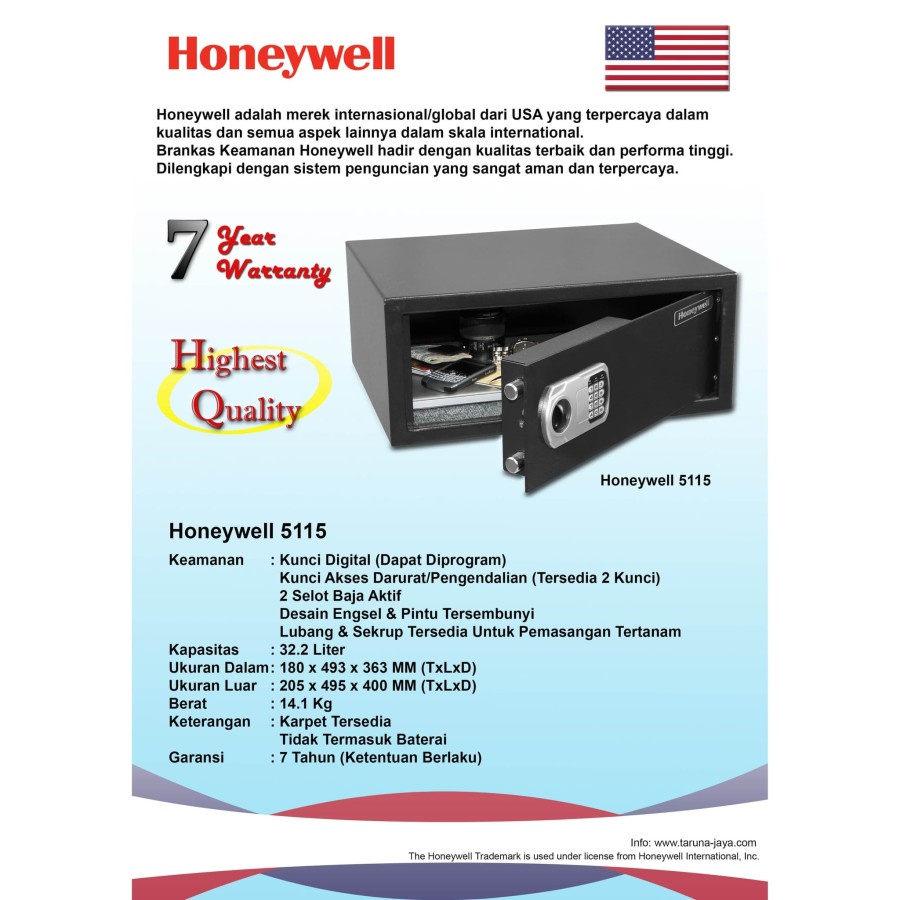 BRANKAS | HONEYWELL 5115 | ORIGINAL | GARANSI RESMI