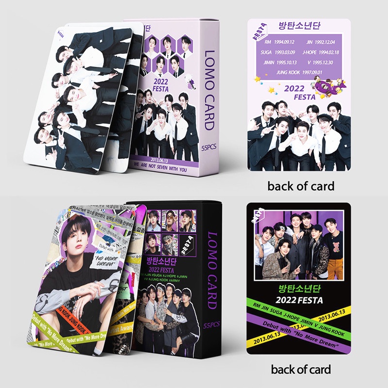 55pcs / Kotak Kartu Lomo Foto Album BTS 7 FATES CHAKHO 2022