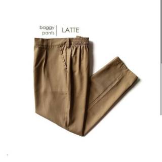 COD CELANA  BAGGY PANTS WANITA WARNA  ARMY LATTE  HITAM 