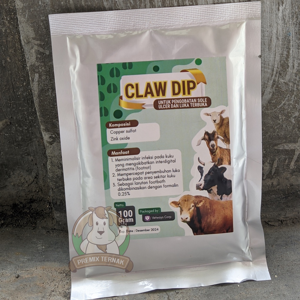 Claw Dip 100 Gr - Obat Kuku Sapi PMK - Obat Kuku Ternak | Claw Dip