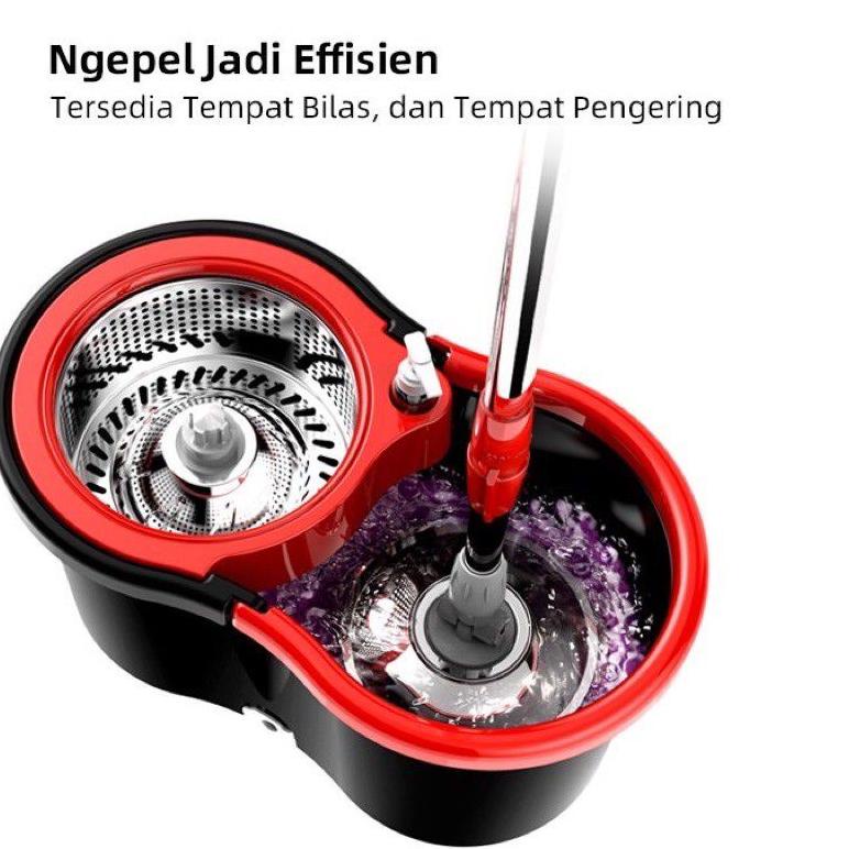 SPIN MOP ALAT PEL LANTAI SUPER MOP ALAT PEMBERSIH PRAKTIS PEL-PELAN OTOMATIS TERLARISS...,,,,,