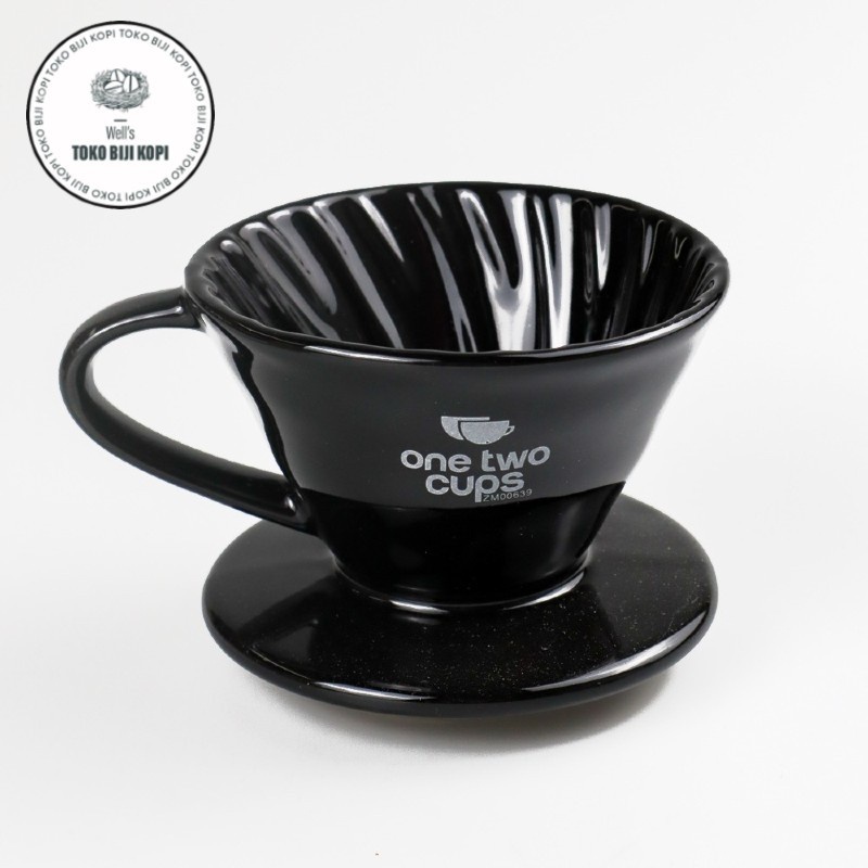 Jual V60 DRIPPER KOPI KERAMIK SIZE 01 / 12 CUPS COFFEE FILTER KOPI HITAM Shopee Indonesia