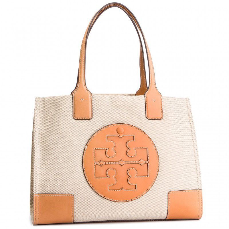 Tory Burch Ella Canvas Mini Tote Small Orange